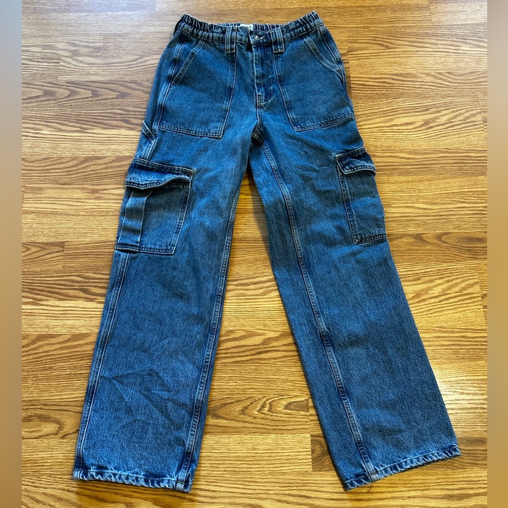 BDG Urban Outfitters Men's 26x32 Skate Cargo Jeans Medium Wash Baggy Y2K Utility